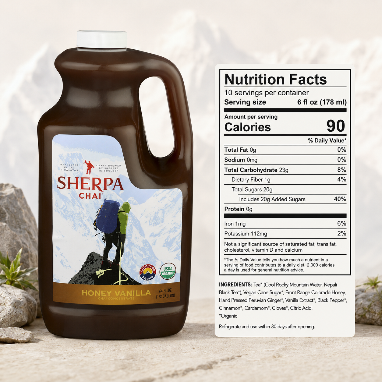 Honey Vanilla Sherpa Chai Concentrate, 64 oz