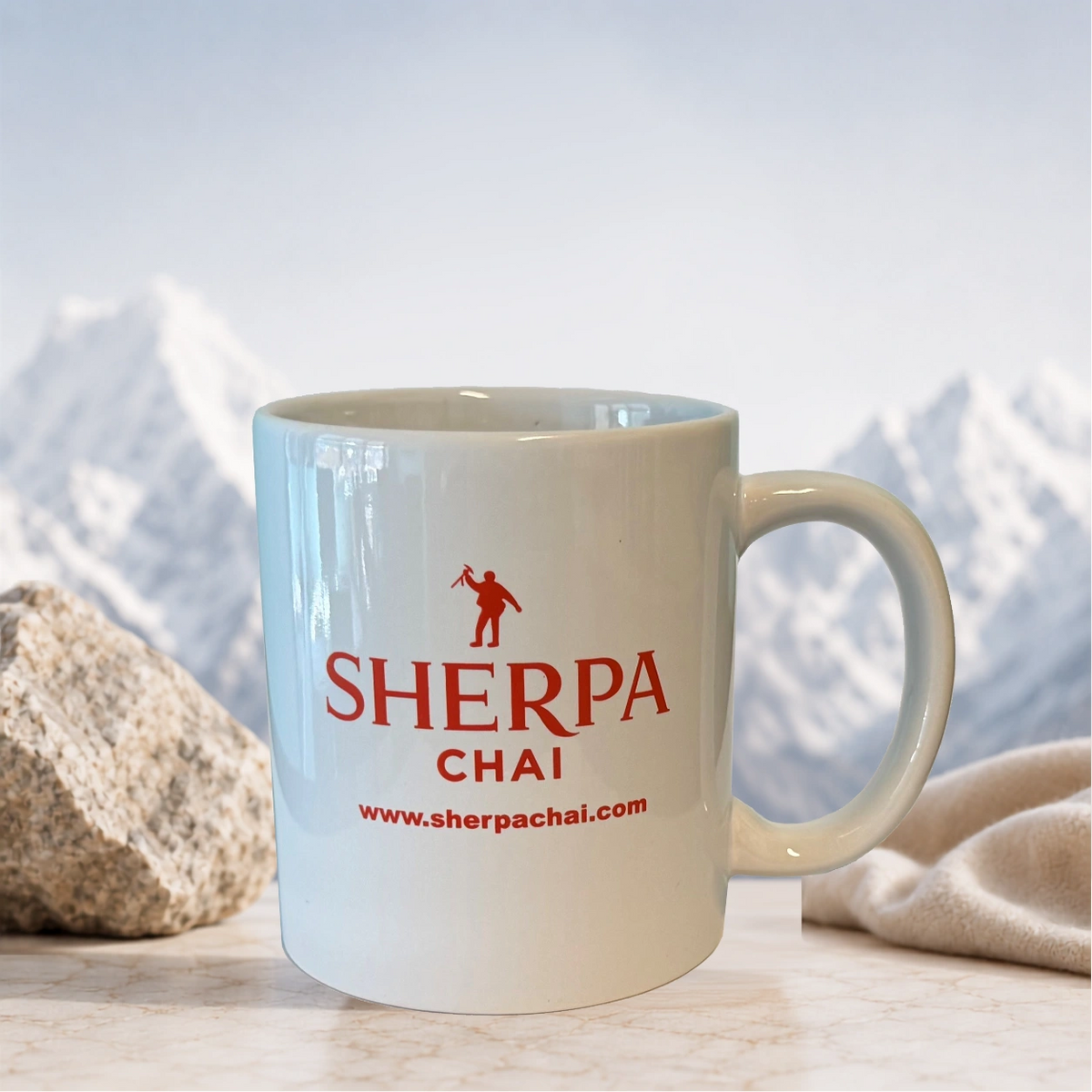 Sherpa Chai White Ceramic Mug, 11 oz