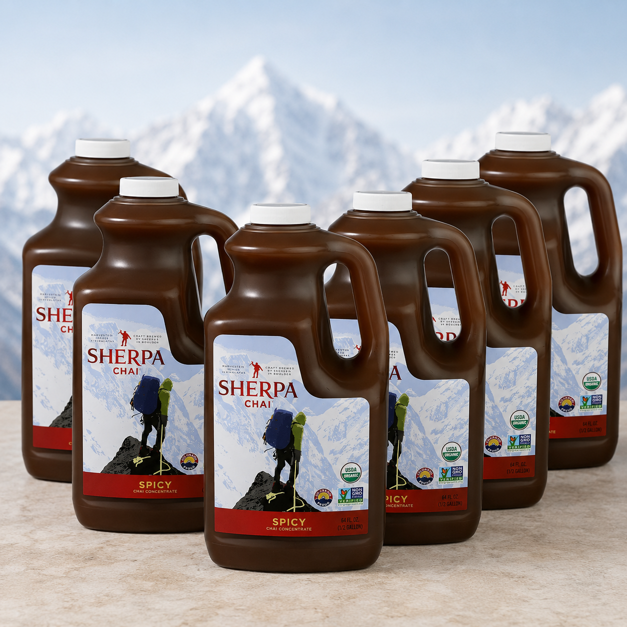 Sherpa Chai Full Case, 6 x 64 oz Bottles