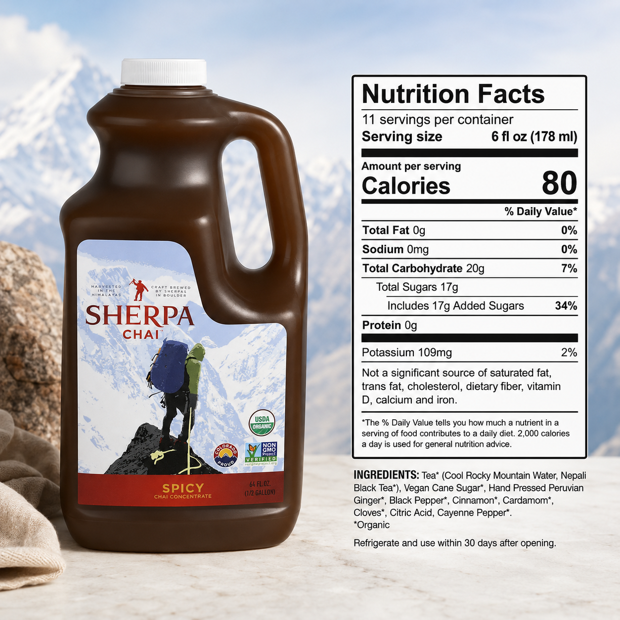 Spicy Sherpa Chai Concentrate, 64 oz