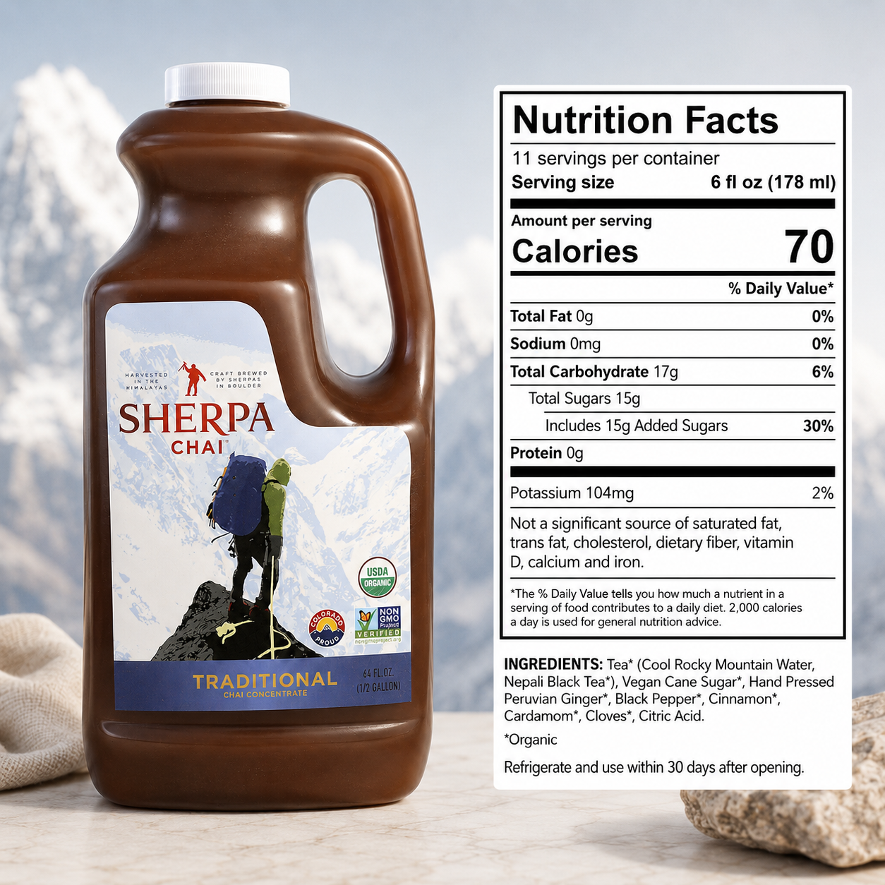Traditional Sherpa Chai Concentrate, 64 oz